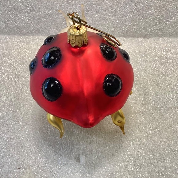 Large Ladybug Christmas Ornament Blown Glass Vintage - Picture 7 of 9